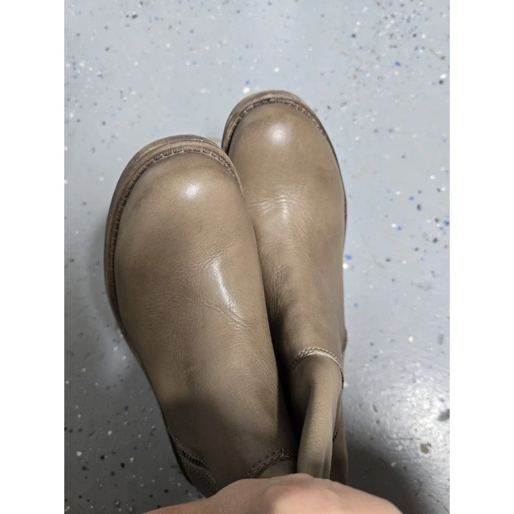 Lucky Brand Desdie Women's Knee High Boots Leather Gray Size 9.5M